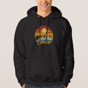 Colorado Bedressene Retro Vintage Berge Natur Hoodie