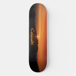 Colorado Berg Sonnenuntergang Skateboard