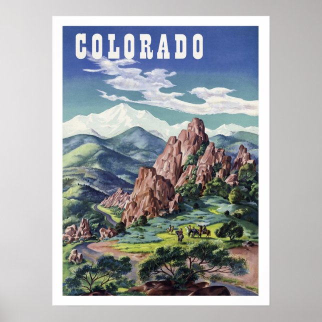 Colorado Berge, Vintage Reiseplakat Poster (Vorne)