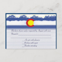 Colorado Bergflagge angepasste Hochzeitskarten