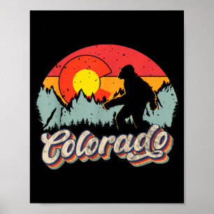 Colorado Bergwandern Bigfoot Camping Retro 80er Ja Poster