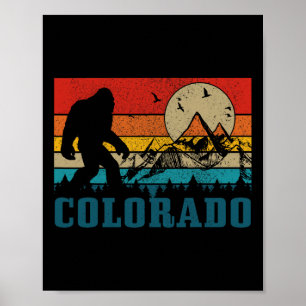Colorado Bigfoot Vintage Rocky Mountains Wandern G Poster