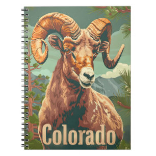 Colorado Bighorn Sheep Vintag Notizblock