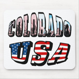 Colorado Bild und USA Text Mousepad