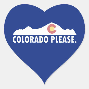Colorado Bitte Herz-Aufkleber