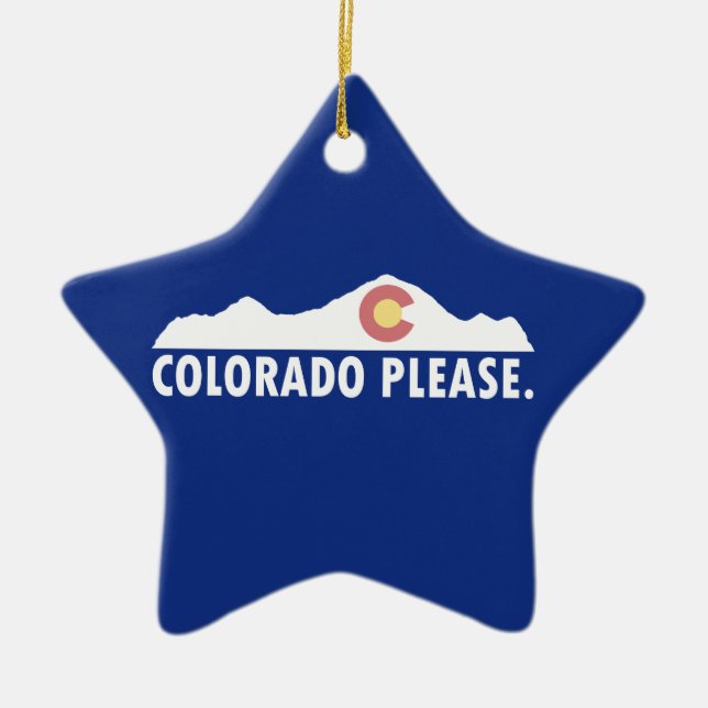 Colorado Bitte Keramik Ornament (Vorne)