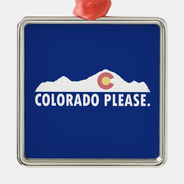 Colorado Bitte Silbernes Ornament (Vorne)