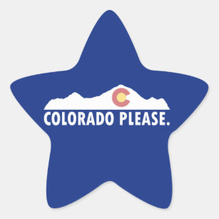 Colorado Bitte Stern-Aufkleber