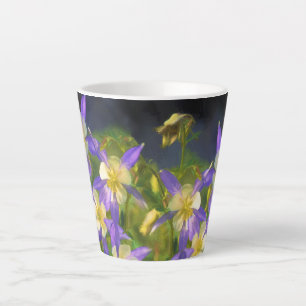 Colorado Blue Columbine Painting - Original Art Milchtasse