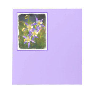Colorado Blue Columbine Painting - Original Art Notizblock