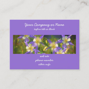 Colorado Blue Columbine Painting - Original Art Visitenkarte