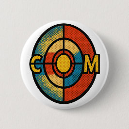 Colorado Bullseye Halfton-Flagge Button