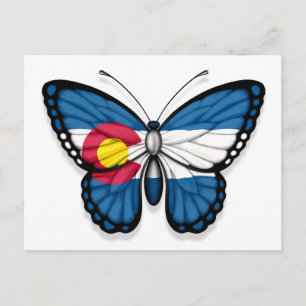 Colorado Butterfly Fahne Postkarte