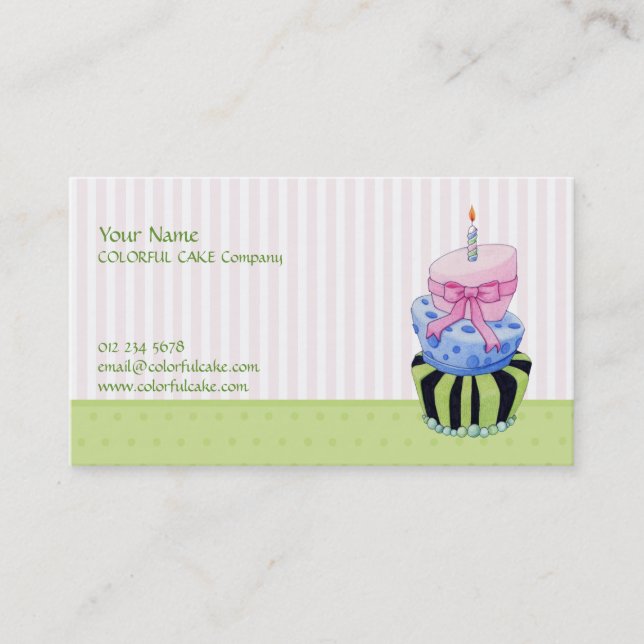 Colorado Cake Business Card Visitenkarte (Vorderseite)