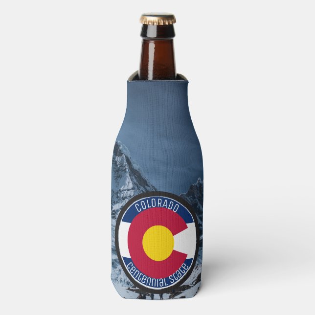Colorado Circle Flag Flaschenkühler (Flaschenvorderseite)