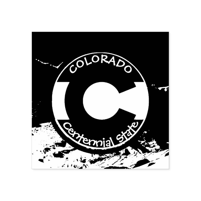Colorado Circle Flag Gummistempel (Prägung)