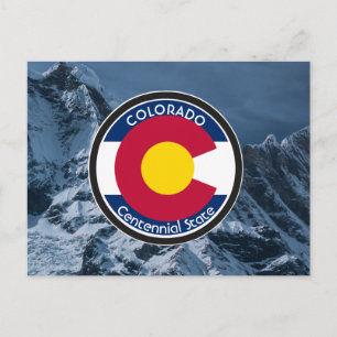 Colorado Circle Flag Postkarte