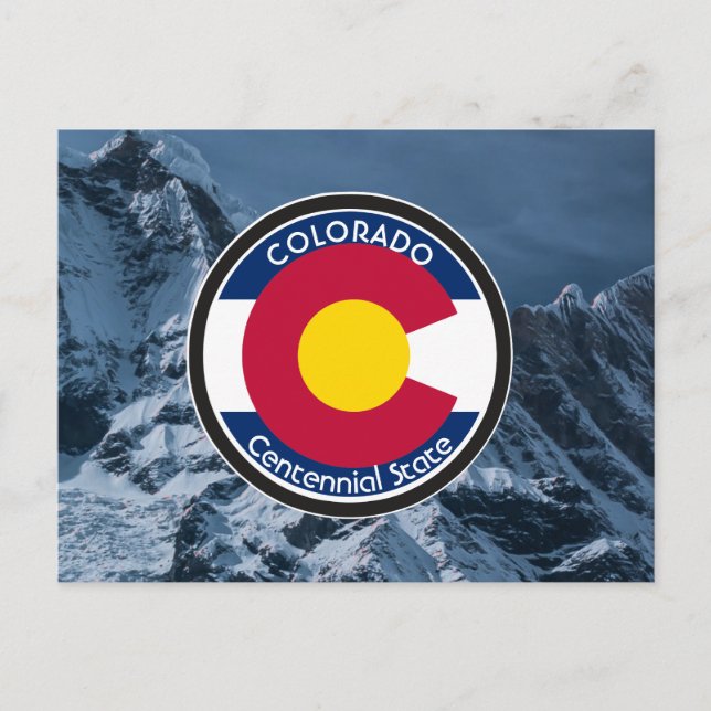 Colorado Circle Flag Postkarte (Vorderseite)