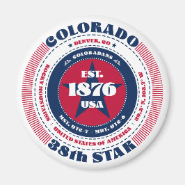 Colorado Circle Typografy Souvenir Magnet