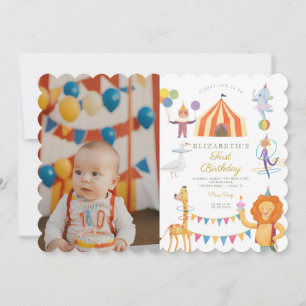 Colorado Circus Foto Karneval Baby Geburtstag Einladung