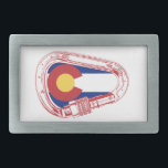 Colorado Climbing Carabiner Rechteckige Gürtelschnalle<br><div class="desc">Colorado bietet unbegrenzte Klettermöglichkeiten. Felsen,  Eis,  Felsen oder Alpen. Es ist alles hier!</div>