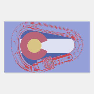 Colorado Climbing Carabiner Rechteckiger Aufkleber