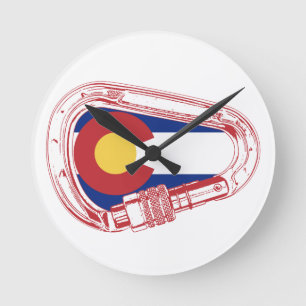 Colorado Climbing Carabiner Runde Wanduhr