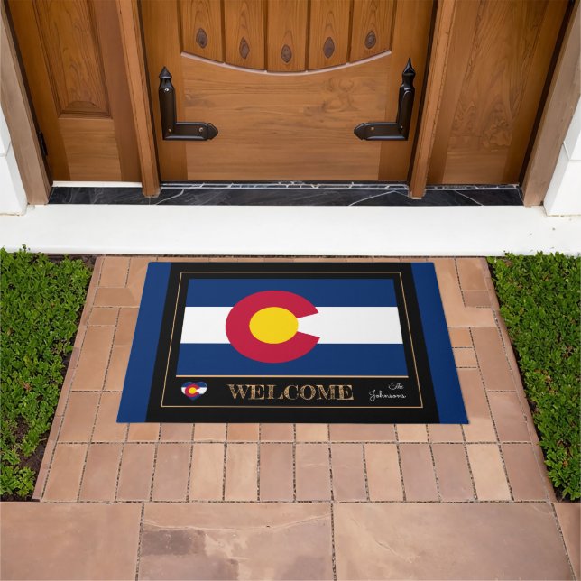 Colorado & Colorado Flag Hausmat /sports USA Fußmatte (Außenbereich)