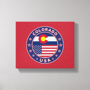 Colorado, Colorado-Staat, Colorado-Poster, roter B Leinwanddruck