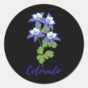Colorado Columbine Blume Wildblume Natur Wandern Runder Aufkleber
