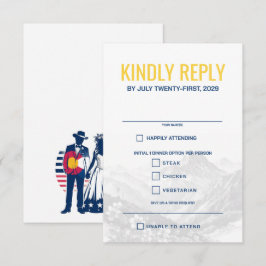 Colorado Couple Food Choice RSVP Karte