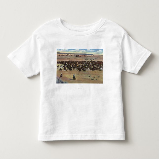 Colorado - Cowboys Rounding Kleinkind T-shirt (Vorderseite)