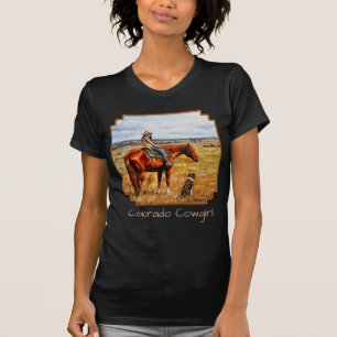 Colorado Cowgirl am Reitpferd T-Shirt