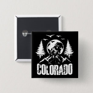 Colorado Day Bigfoot Vintages Wandern Button