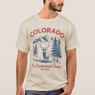 Colorado Der hundertjährige Staat Vintag im Freien T-Shirt