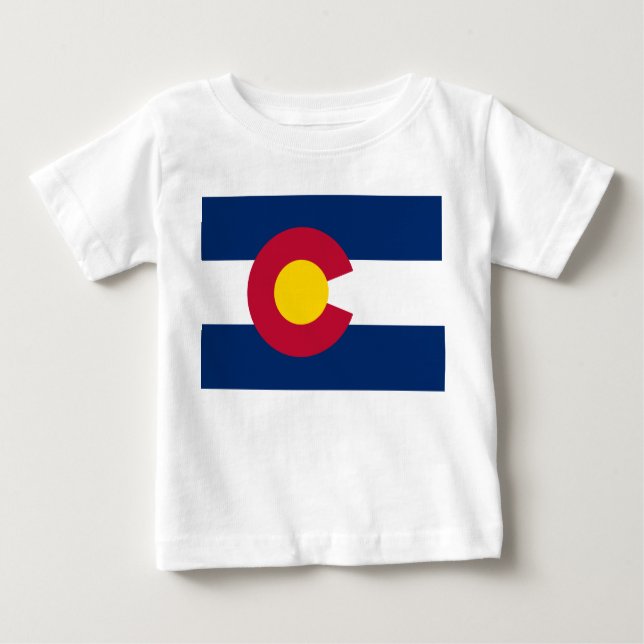 Colorado: Die hundertjährige US-Staatsflagge Baby T-shirt (Vorderseite)