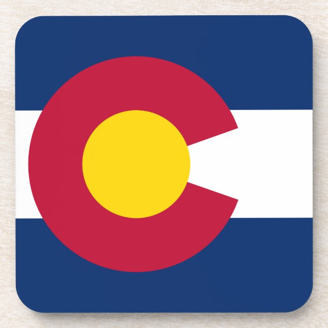 Colorado: Die hundertjährige US-Staatsflagge Getränkeuntersetzer (Vorderseite)