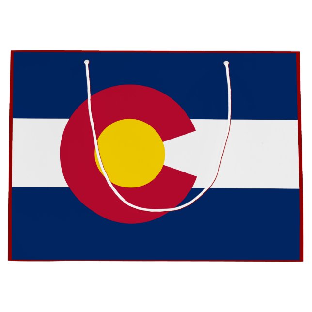 Colorado: Die hundertjährige US-Staatsflagge Große Geschenktüte (Vorderseite)