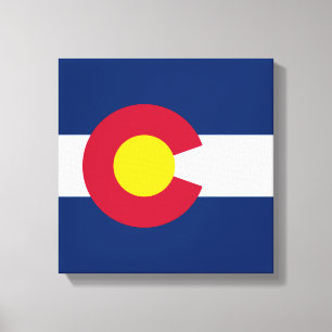 Colorado: Die hundertjährige US-Staatsflagge Leinwanddruck