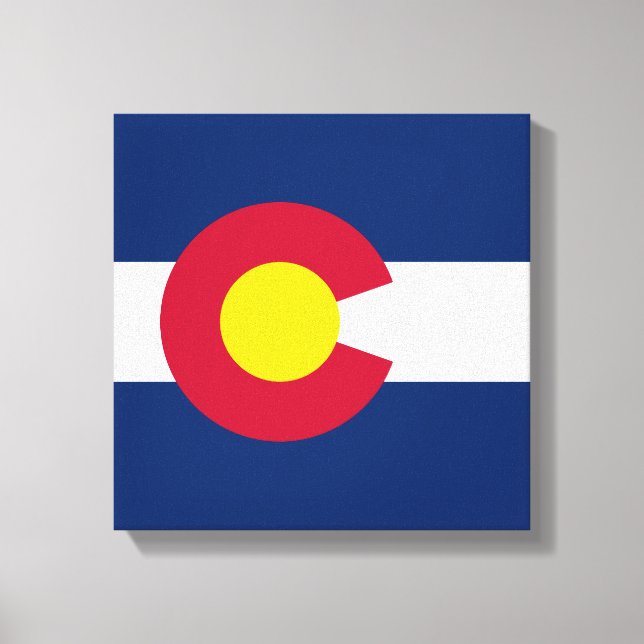Colorado: Die hundertjährige US-Staatsflagge Leinwanddruck (Vorderseite)