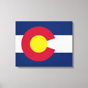 Colorado: Die hundertjährige US-Staatsflagge Leinwanddruck