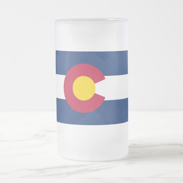 Colorado: Die hundertjährige US-Staatsflagge Mattglas Bierglas (Mittel)