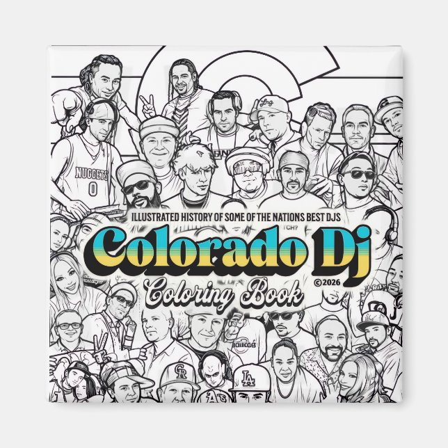 Colorado DJ Malbuch Magnet (Vorne)