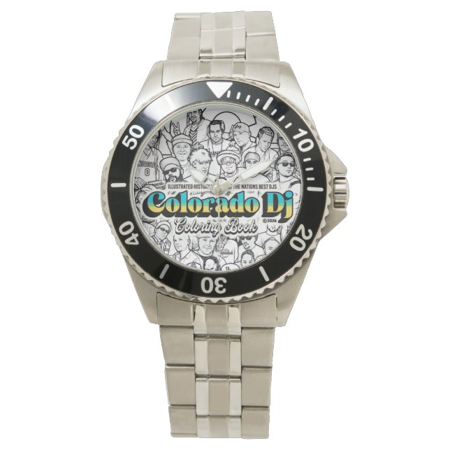 Colorado Djs Malbuch-Uhr Armbanduhr (Vorderseite)