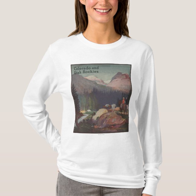 Colorado-Eisenbahn-förderndes Plakat T-Shirt (Vorderseite)