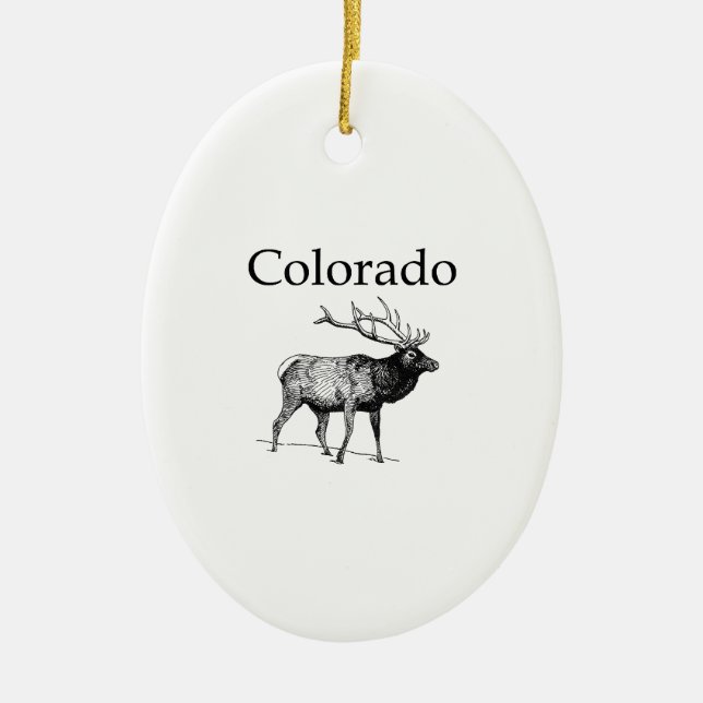 Colorado-Elche (Linie Kunst) Keramik Ornament (Vorne)