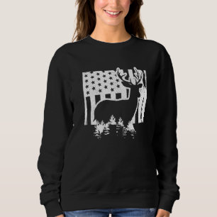 Colorado-Elchjagd-Staatskarte US-Flagge Patriotisc Sweatshirt