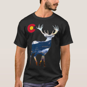 Colorado Elk Hirsche Flag Jagd Jäger Gift Pullove T-Shirt