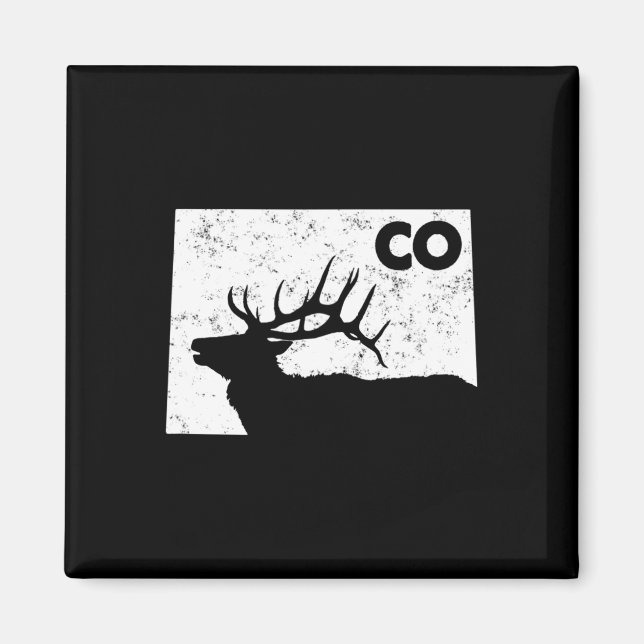 Colorado Elk Junting - Bulllech-Staat Form Magnet (Vorne)