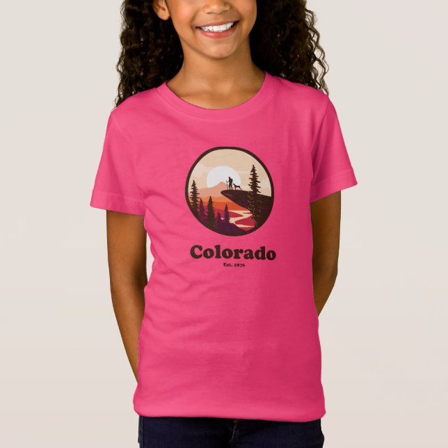 Colorado Est 1876 Mädchen  T-Shirt (Vorderseite)